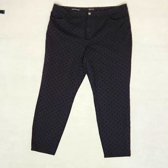 Talbots Soho 5-Pocket Flocked Dot Jeggings - Picture 4 of 11